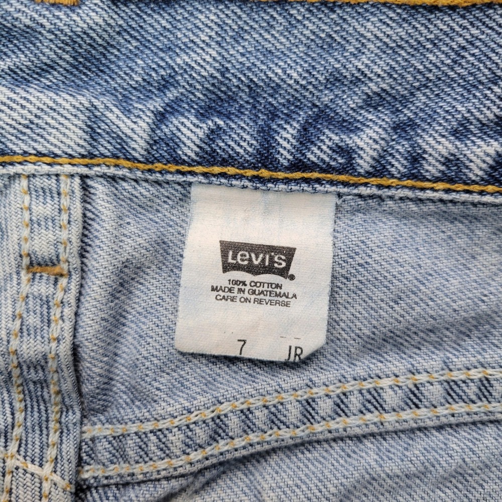 Levi's Denim Shorts Juniors 7 Light Blue High Rise 100% Cotton Vintage 4095 - Picture 2 of 8